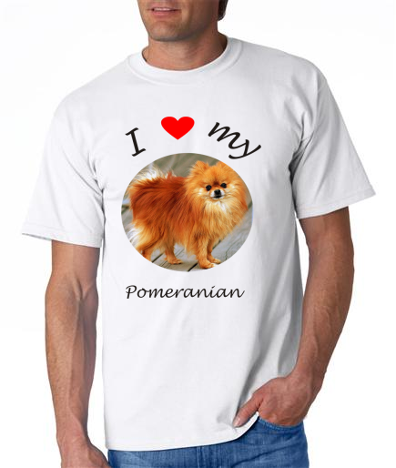 Dogs - Pomeranian Picture on a Mens Shirt